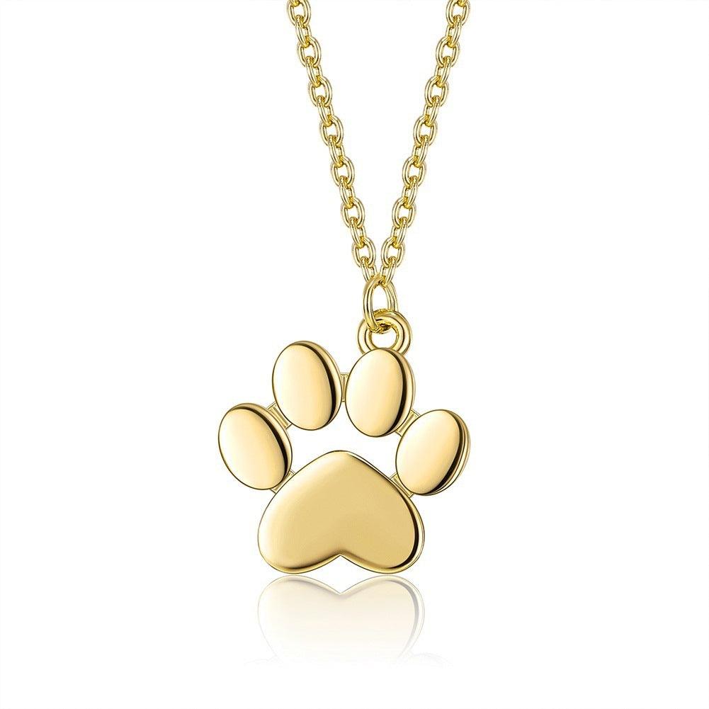 Teeny Tiny Paw Necklace - Delicate paw print pendant necklace, perfect for animal lovers.