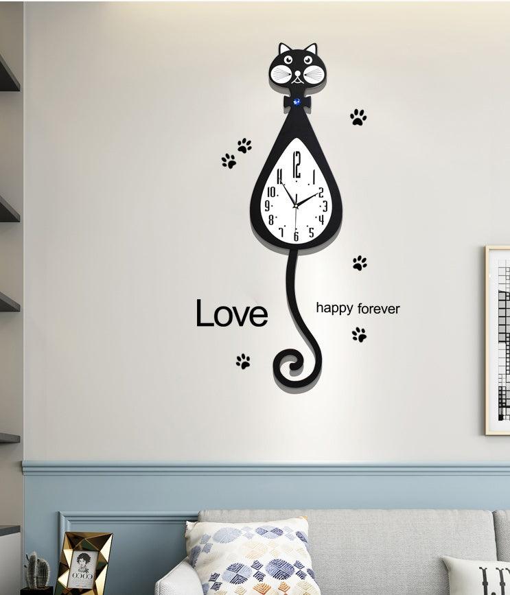 Creative Trend Alien Wall Clock - Three-layer design with sparkling diamonds, available in multiple sizes and colors