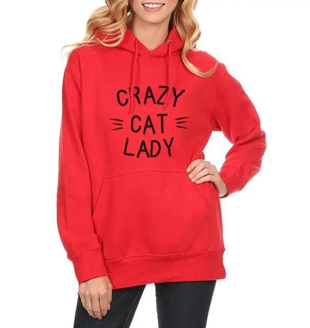 Crazy Cat Lady Hoodie for Women - Comfortable and stylish hoodie with playful cat-themed design, made from soft, cozy fabric. Perfect for cat lovers.