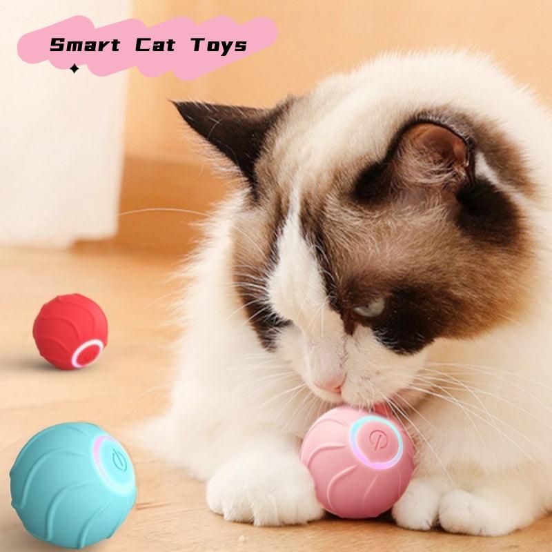 Smart Cat Toys Rolling Ball Pet - Interactive cat toy with rolling ball design for play and exercise