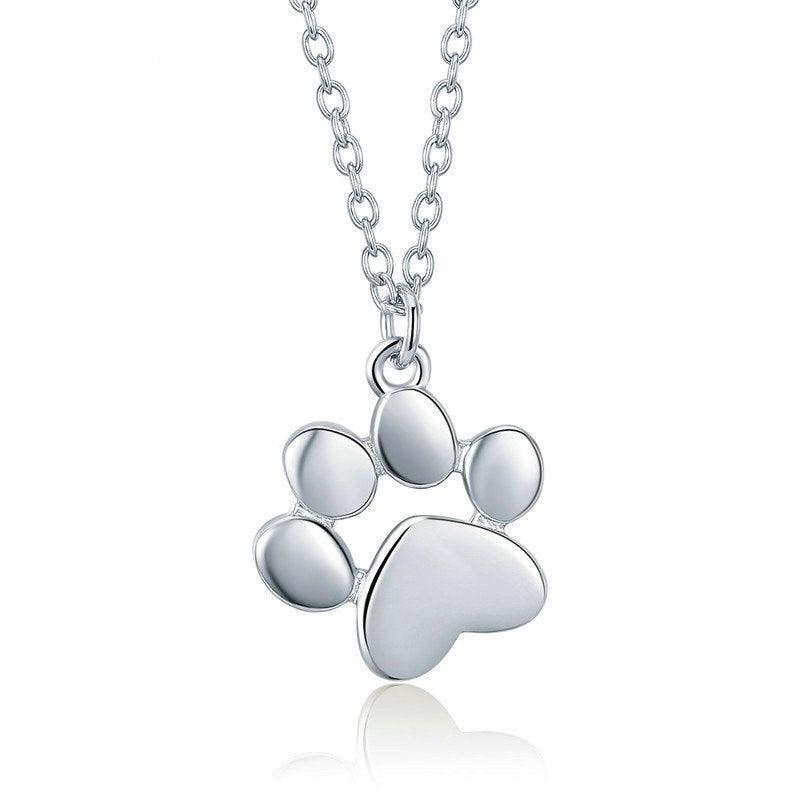 Teeny Tiny Paw Necklace - Delicate paw print pendant necklace, perfect for animal lovers.