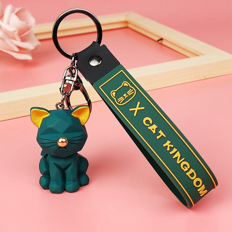 Customizable Cat Keychain - Personalizable keychain with a cute cat design, made from durable materials. Perfect gift for cat lovers