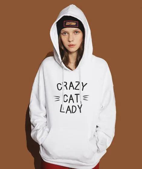 Crazy Cat Lady Hoodie for Women - Comfortable and stylish hoodie with playful cat-themed design, made from soft, cozy fabric. Perfect for cat lovers.