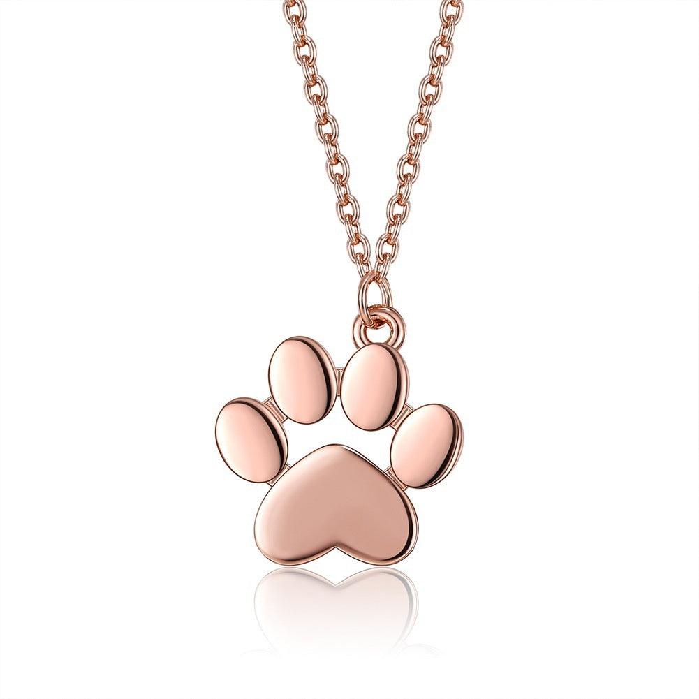 Teeny Tiny Paw Necklace - Delicate paw print pendant necklace, perfect for animal lovers.