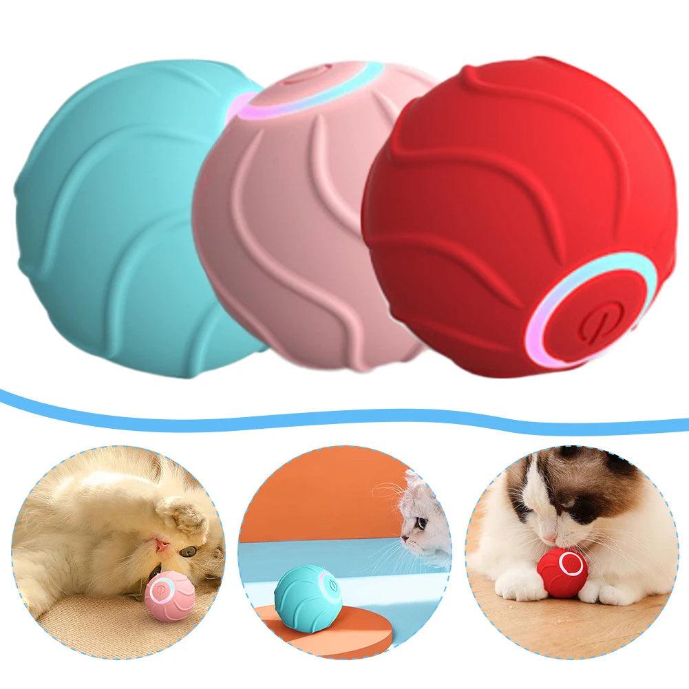 Smart Cat Toys Rolling Ball Pet - Interactive cat toy with rolling ball design for play and exercise