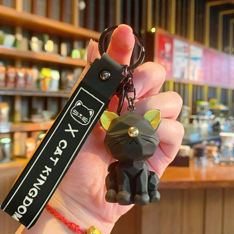 Customizable Cat Keychain - Personalizable keychain with a cute cat design, made from durable materials. Perfect gift for cat lovers